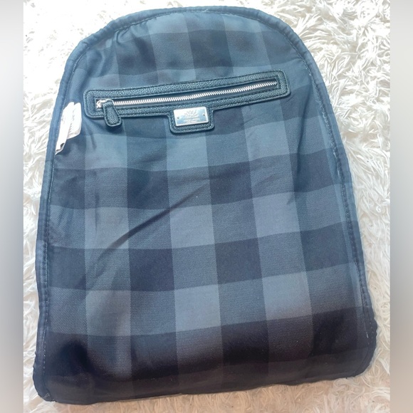 Adam Lippes for Target Shearling Backpack Handbag Bag Grey & Black Plaid Fur - Picture 11 of 16